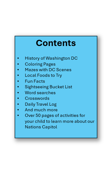Passport Pals: Washington DC - Kid's Travel Activity Book