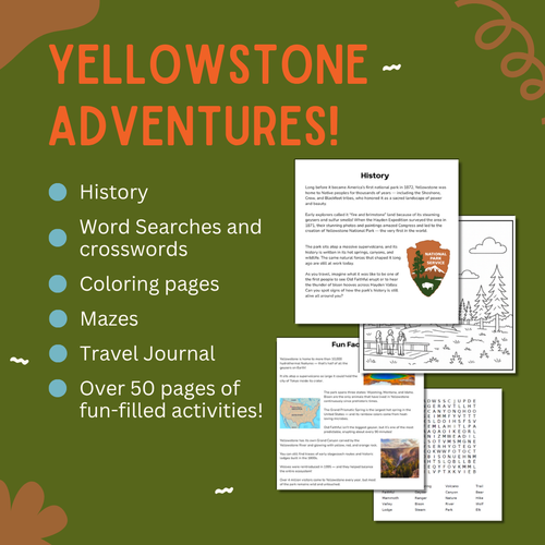 Passport Pals: Yellowstone – National Park Travel Activity Books